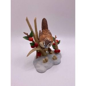 1990 Lenox Garden Bird Sculptor Collection pre-owned Marsh Wren + COA